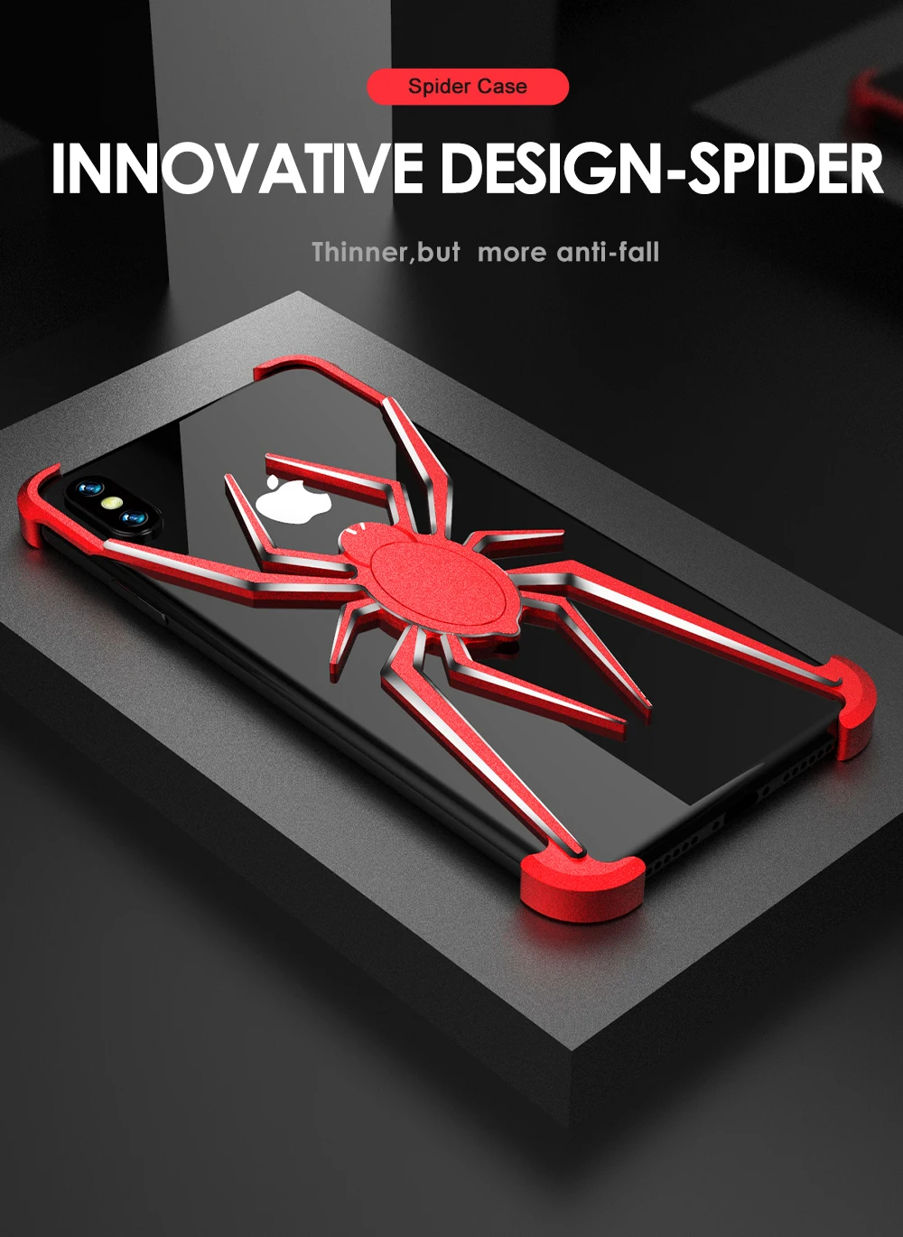 Spider serial Shockproof Armor Phone Back Case For i X XR XS MAX Silicone Hybrid Hard PC Three Proofing Case Cover