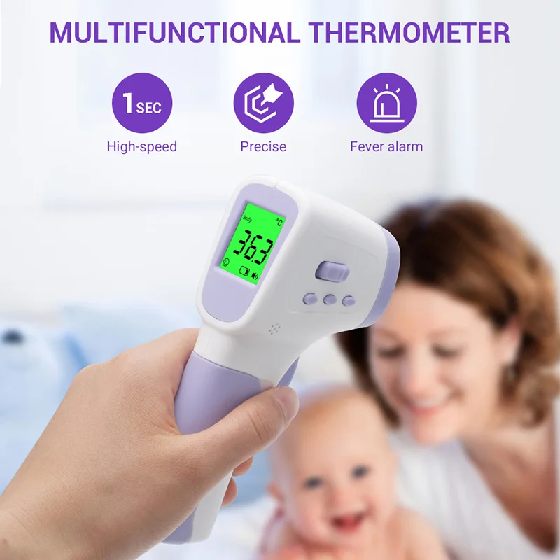

Currently Available Temperature Gun Non-Contact Human Body Forehead Electronic Tester Wholesale Infrared Forehead Thermometer