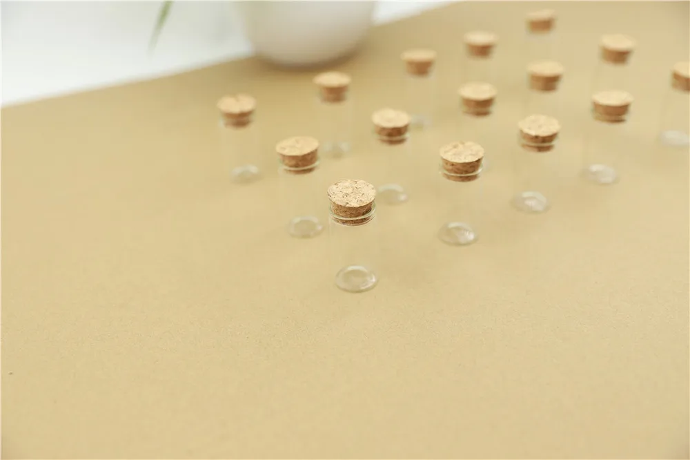 100pcs Glass Bottle 22mm Test Tube Cork Stopper Mini Spice Bottles Container Small DIY Jars Vials Tiny Bottles glass (4)