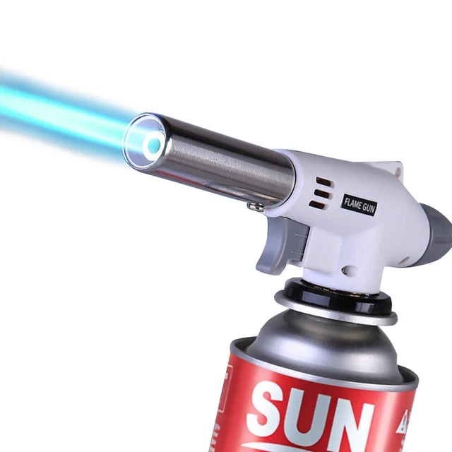 Schweißgasbrenner Flamme Gas Fackel Flamme Gun Lötlampe - Selbstentzündender Butangas-Brenner für Kochen und Löten