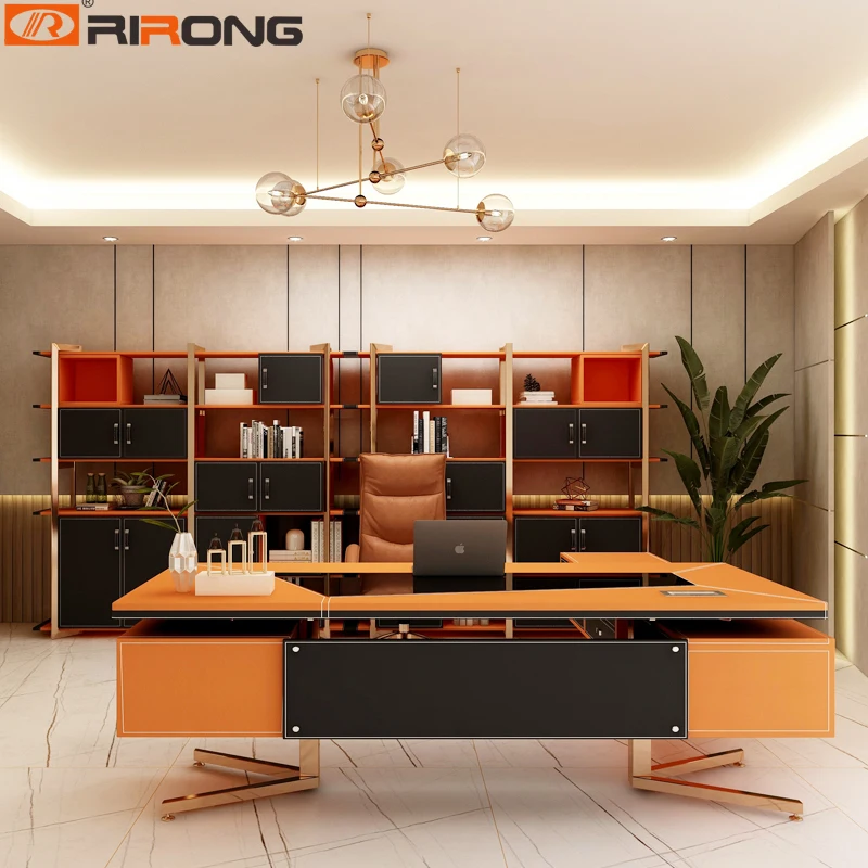 Luxury Executive Office Desk Wood Design Boss Manager Custom Office Desk Sets Office Desks