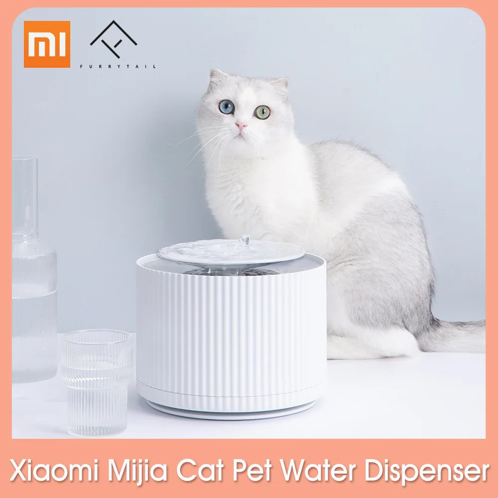 

Xiaomi Mijia Pet Water Dispenser Cat Drinking Fountain Water Purifier 220V Smart 5 Layer Filter 360 Degree Open Drinking Tray