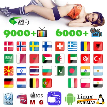 

World IP Belgium Netherland Germany Poland Spain Italy XXX Canada Android tv box Support IP TV M3U smart tv no app included