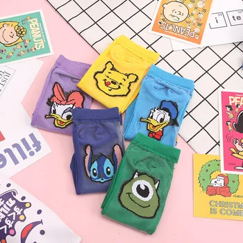 

Disney 1 pair of ice stockings Winnie the Pooh Donald Duck Mickey Minnie pattern wild cartoon breathable adult socks