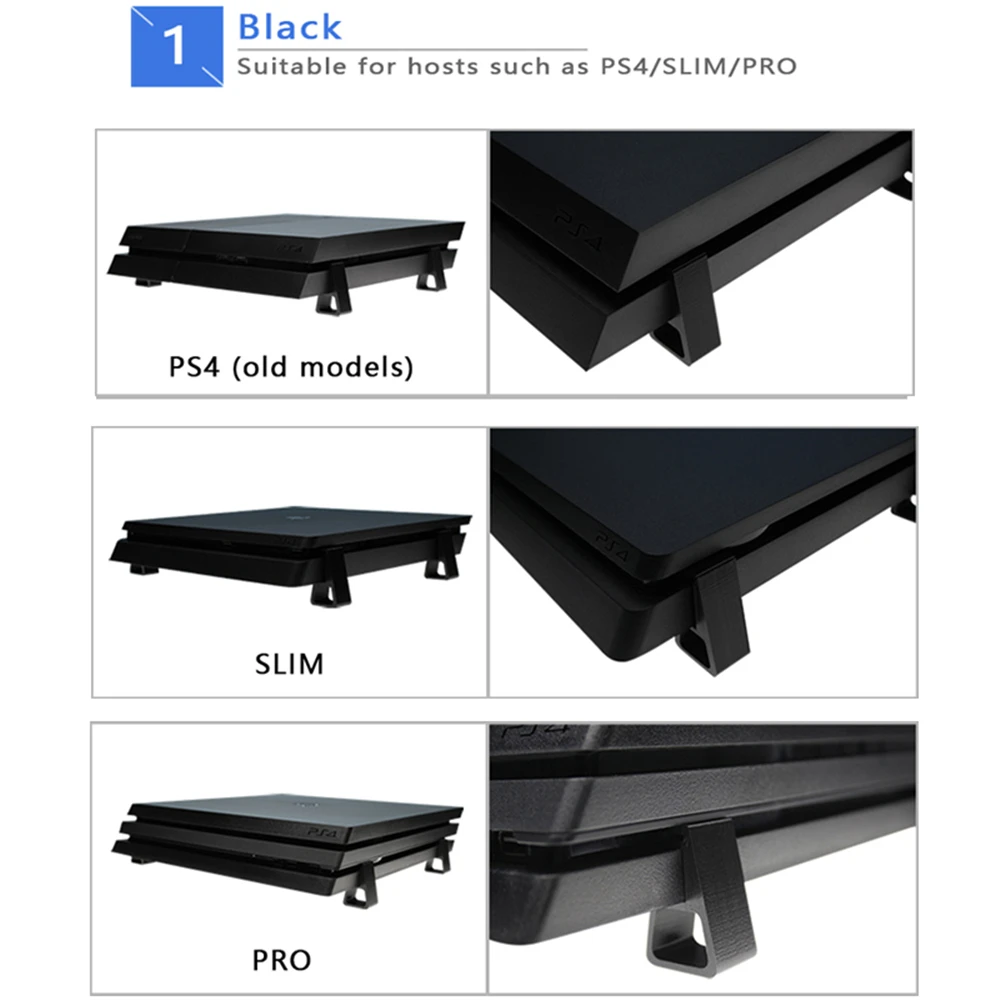 Cooling Feet for Accessories Bracket for Playstation 4 for for Slim Pro Feet Stand Console Horizontal Holder Game Hine