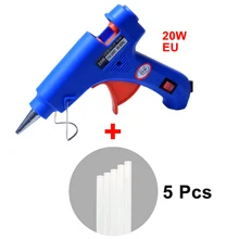  20W Hot Melt Glue Gun with 7mm Glue Sticks Mini Industrial Guns Heat Temperature Thermo Electric Repair Tool 
