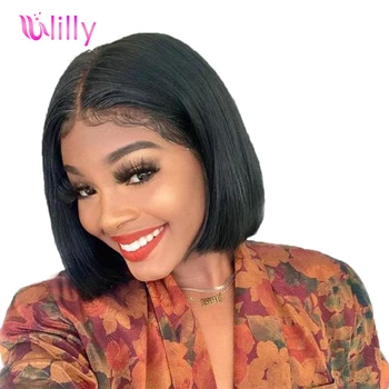 

Bob Lace Front Wigs Remy Malaysian Straight Hair Wig Perruque 13x4 Short Human Hair Wigs For Black Women