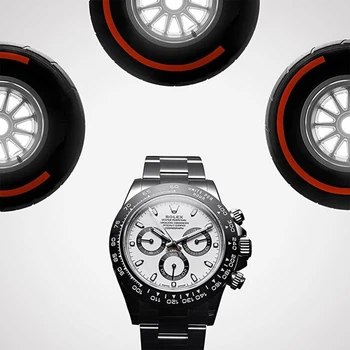 

Rolex- Cosmograph-Daytona Men's luxury steel watchband wrist Watch New fashion quartz watch Gift Limited edition men's Watch4