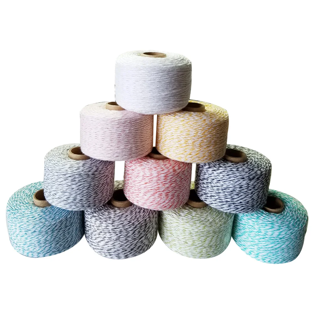 Wholesal 100 Cotton rope 200m/roll twine thin cords string thread 10pcs/lot bakers twine cords