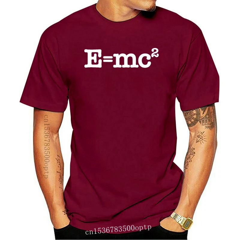 New E=mc2 Men's Hipster T Shirt - Science Geek Birthday Gift For Dad Him Fashion Summer Paried T-shirts Men Clothing Streetwear | Мужская