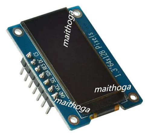Ips 1,3 дюймов 7 P/13 P SPI белый OLED экран(плата/без платы) SH1107 Привод IC 64*128 IIC интерфейс 3,3 В - Цвет: Screen with Board