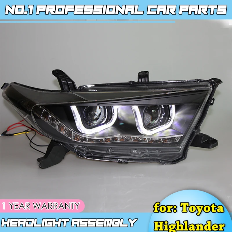 

car accessories Headlights 2012 2013 2014 For Highlander Kluger LED Head Lamp year Style TLZ For highlander headlight Front lamp