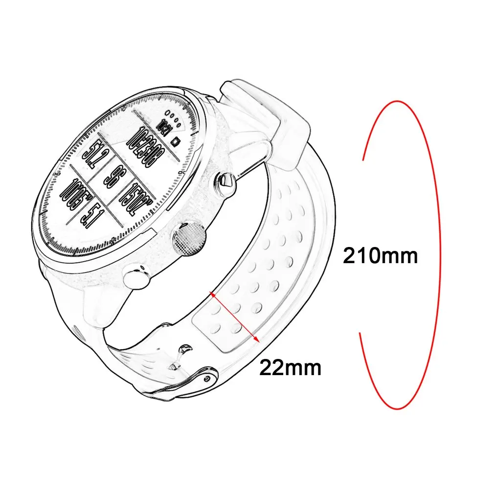 Мода для Huami для Amazfit Смарт-часы 2/2S Stratos 22 мм двухцветный вентилируемый с ремешком мягкий силиконовый ремешок для часов