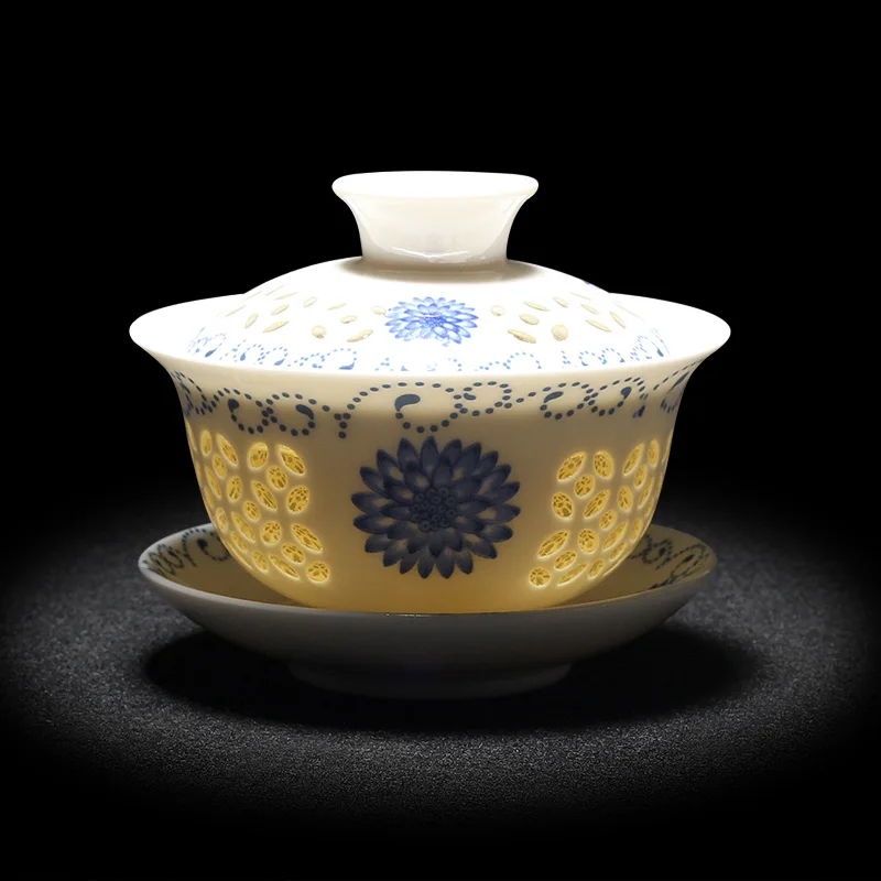 Высококачественный чайный сервиз элегантная китайская чайная чашка Gaiwan