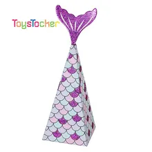 10 шт./компл. креативные красочные Русалка Подарочный пакет с рисунком «маленькая русалочка» вечерние поставляет детские подарки на день рождения Русалка сумка конфеты Коробки сумка