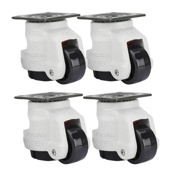 

ELEG-4 Pcs Retractable Leveling Casters Industrial Machine Swivel Caster Castor Wheel for Office Chair Trolley 330 Lbs Capacity