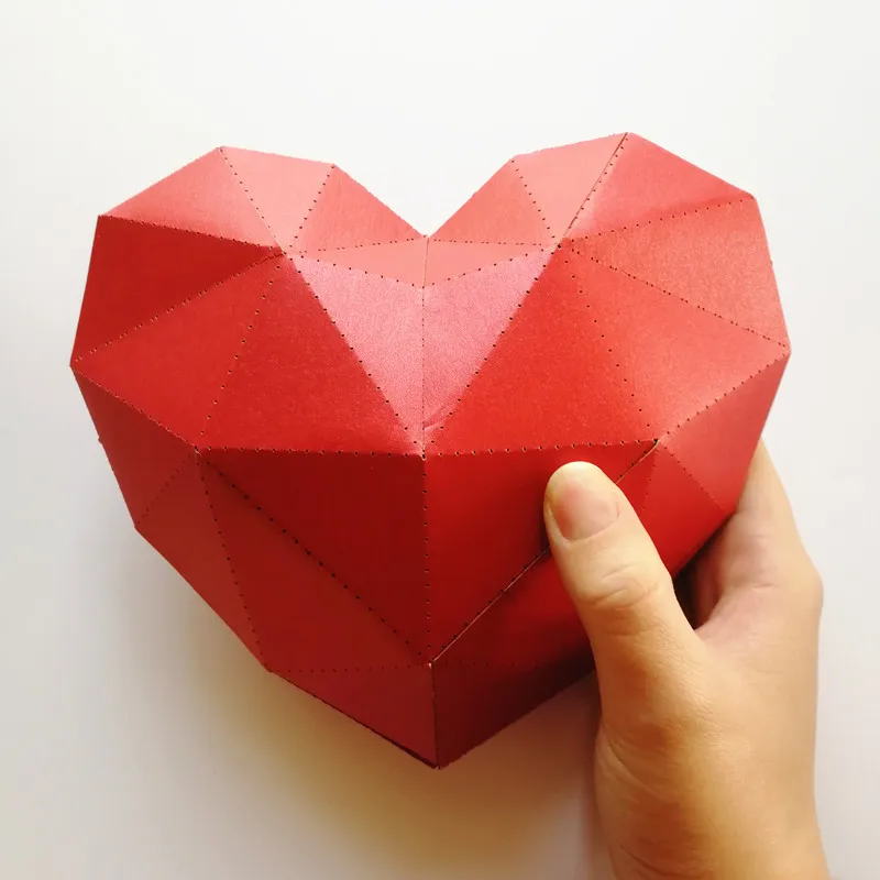 2 шт./лот 18 см DIY Украшение дома Милая Любовь Сердце бумажная модель головоломка