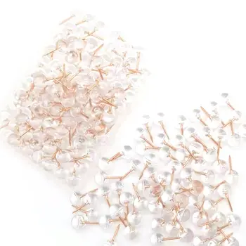 

200 Pack Push Pins Rose Gold Map Tacks Large Size Pins Rose Gold Steel Point N0HC