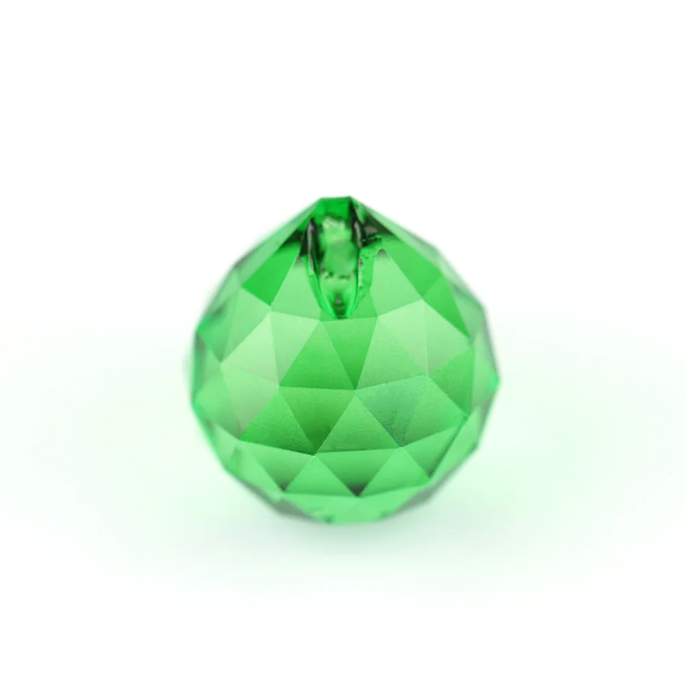 dark green Хрустальный шар Призма 15 мм-40 мм граненый стеклянный шар фэн-шуй смешанный цвет хрустальные призмы стеклянные кристаллы для люстры - Цвет: dark green