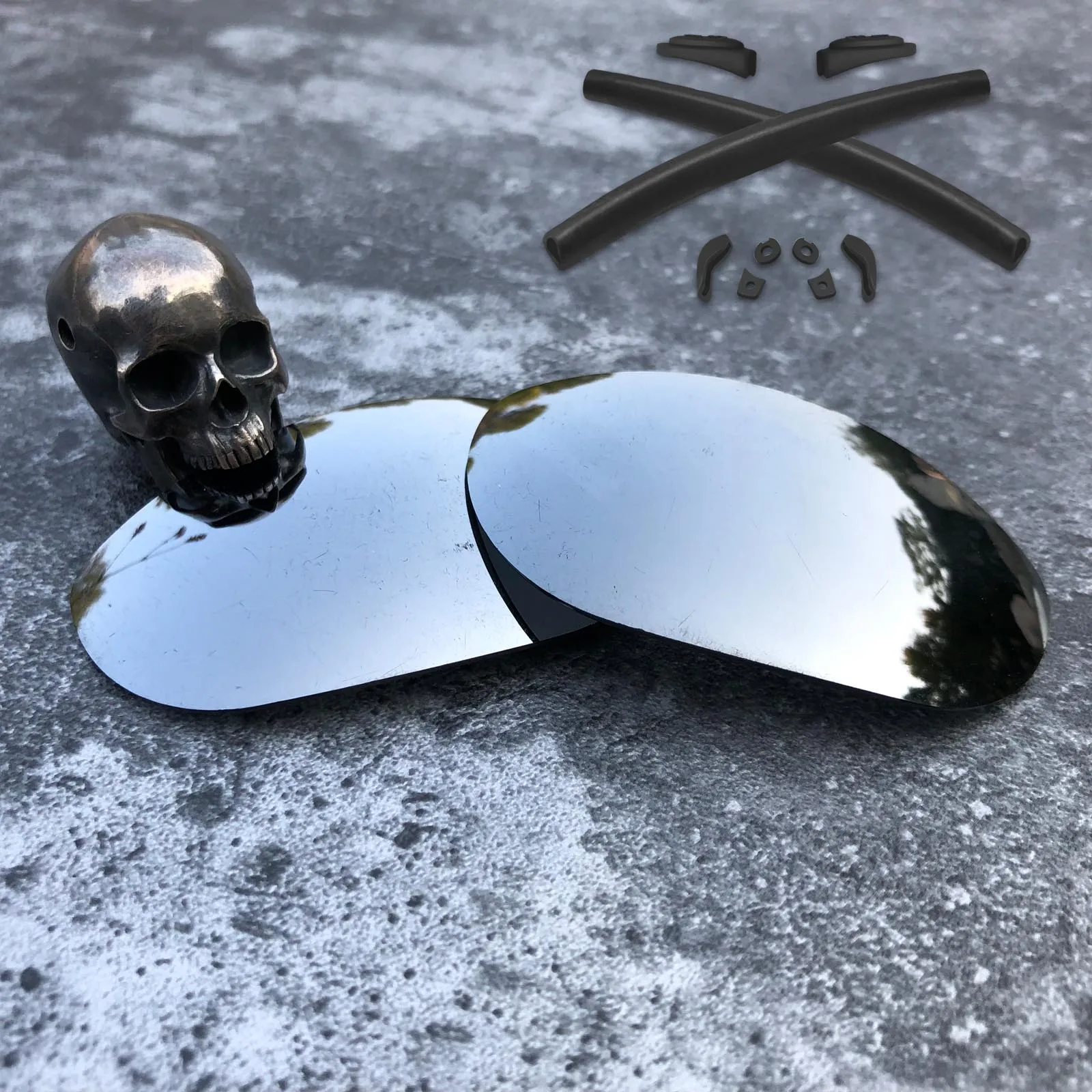 Firtox True Polarized Enhanced Replacement Lenses and Ear Socks & Nose Pads for-Oakley Juliet Sunglass - Multiple Opts