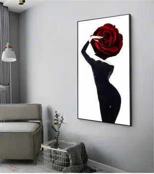 

Wall Art Canvas Abstract Sexy Busty Beauty Posters Painting Modern Art Picture Printed Home Decor Living Room No Frame