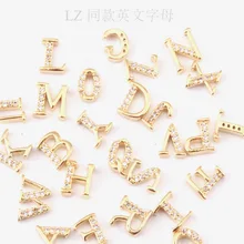 Простой крутой стикер для ногтей 26 Английских надписей циркон набор коробчатого маникюра кусок вместе универсальные аксессуары