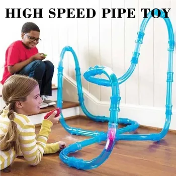 

Zipes Speed Pipes Finger Rock Remote Control Building Pipe Race Multicolor Track Set Flash Light Children Toy Children's Gift