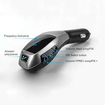 

1* FM Transmitter Wireless Bluetooth MP3 Radio Player Adapter Modulator 75*25mm