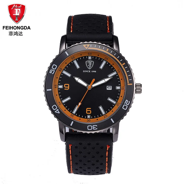 

Hot Sales MEN'S Watch Quartz Watch Athletic Trend Watch Silicone Band Students Watch Strap Calendar
