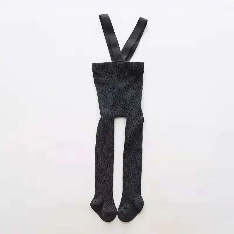 Kids Pantyhose Toddler Tights Kids Leggings Spring Autumn Kids Suspender Pantyhose Girl Solid High Waist Bandage Pants Baby Girls Breathable Overall Leggings Infant Tights
