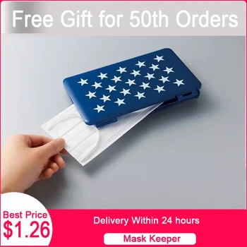

Portable Disposable Face Masks Container Dustproof Mask Case Safe Pollution-Free Disposable Mask Storage Box Storage Organizer