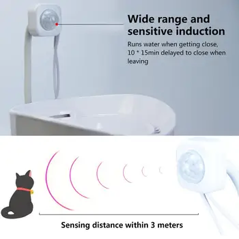 

360 Degrees Adjusting Pet Water Dispenser Intelligent Infrared Radar Sensor Automatic Water Outlet Water Stop Water Dispenser