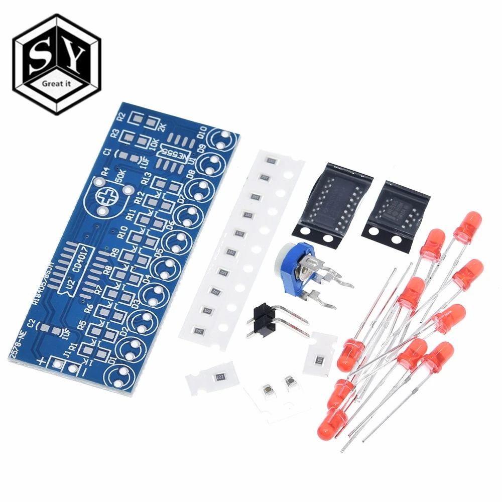 1 шт. светодиодный светильник отличного качества IT NE555 + CD4017|dc-dc step down|dc-dc uppower module |