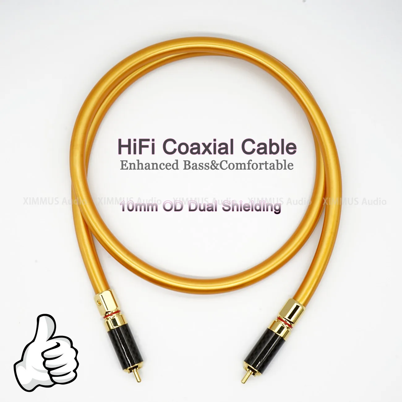 HiFi 75Ohms Digital Coaxial Cable 10mm OD Dual Shielding SPDIF Cable