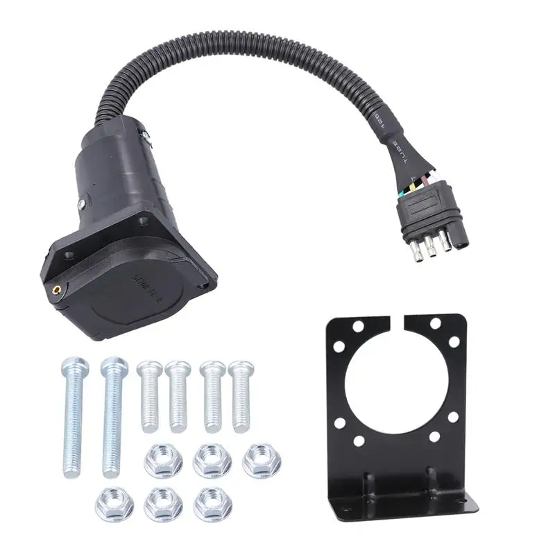 TM8001 7-контактный автомобильный прицеп розетка трейлера разъем с кронштейном |