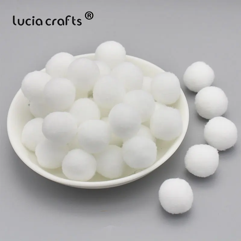 Lucia Crafts 50 шт./лот 20 мм разноцветные варианты помпон DIY Свадебные украшения Аксессуары для кукол J0801 - Цвет: Color 16  50pcs