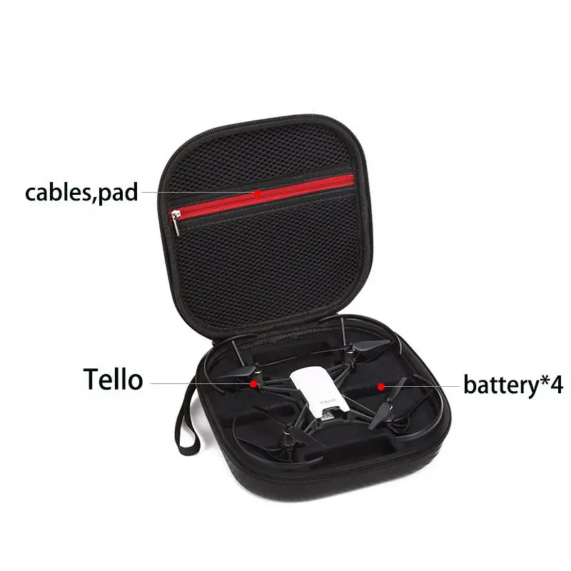 FFYY-NEW PU Tello чехол для переноски коробка для хранения для DJI Tello сумка для дрона портативный защитный чехол Tello аксессуары для дрона