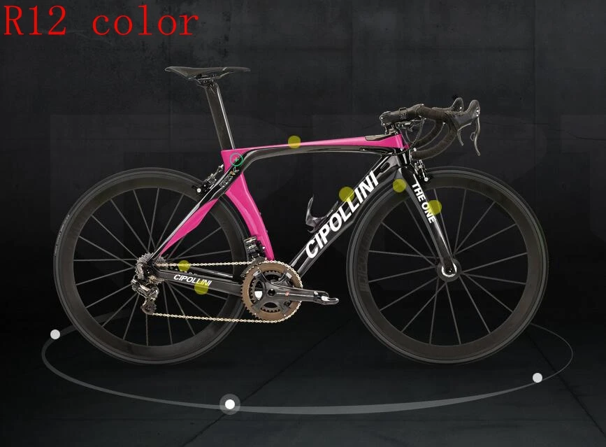 R12 Cipollini RB1K T1100 3k углеродная рама для дорожного велосипеда гоночный набор углеродных велосипедов глянцевый Сделано в Тайване can XDB корабль - Цвет: R12
