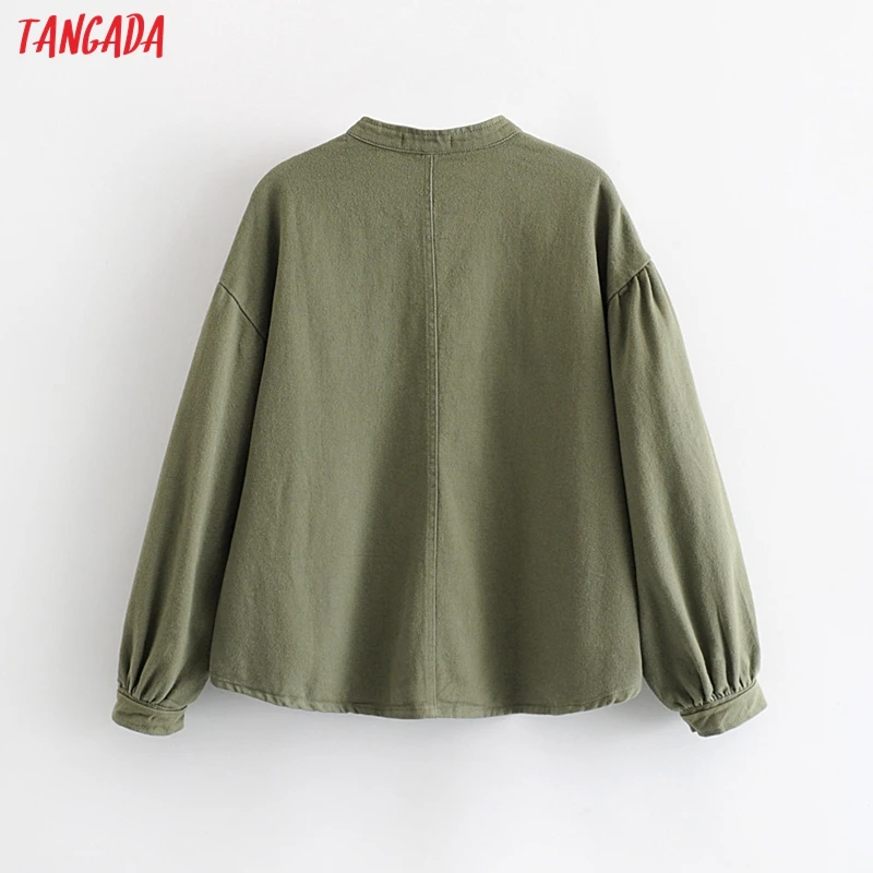 Tangada, модная женская джинсовая куртка amy green, негабаритных размеров, с карманами, повседневный стиль, пальто с длинным рукавом и карманами, уличные Топы 3w101
