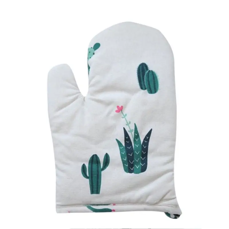 1Pcs Cotton Oven Oven Mitten Heatproof Cooking Microwave Glove Supplies Thickening Kitchen Non-slip