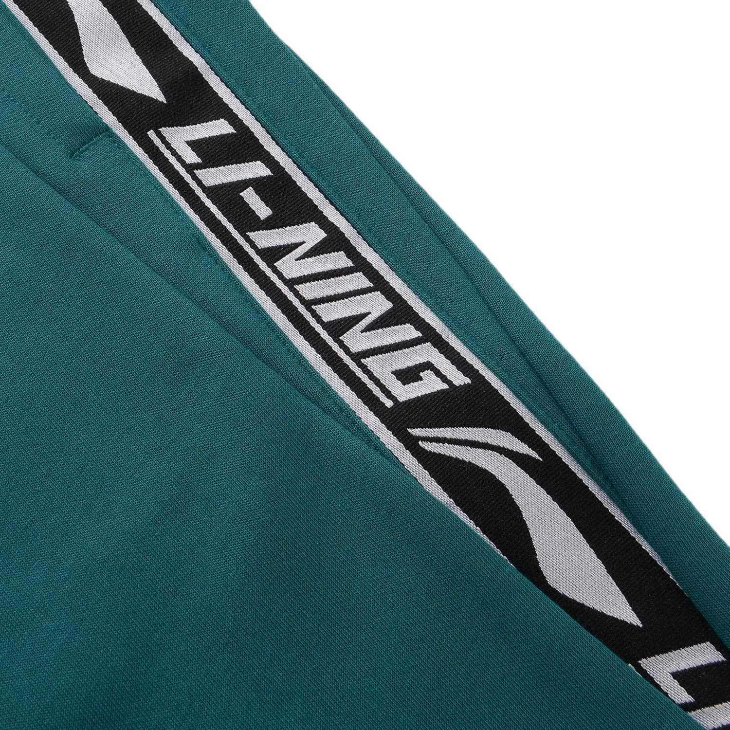 Li-Ning, мужские трендовые спортивные штаны, теплые на зиму, флис, 64% полиэстер, 36% хлопок, обычная посадка, подкладка, спортивные штаны AKLP595 MKY537