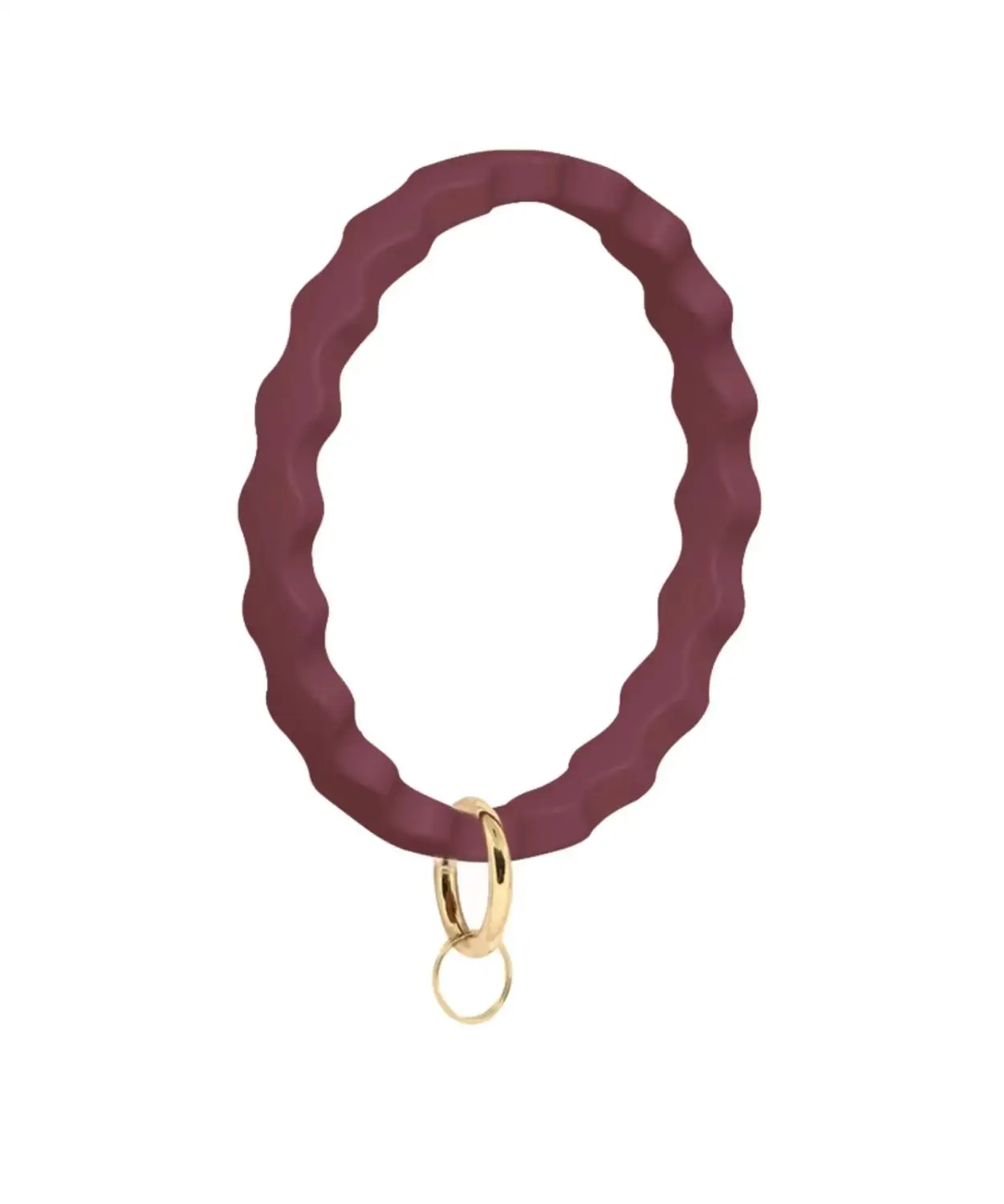 

Fashion Silicone Wave Bracelet Keychain Sports Bangle Unisex Wristband Key Ring Accessories Gift Purse Hang Decor