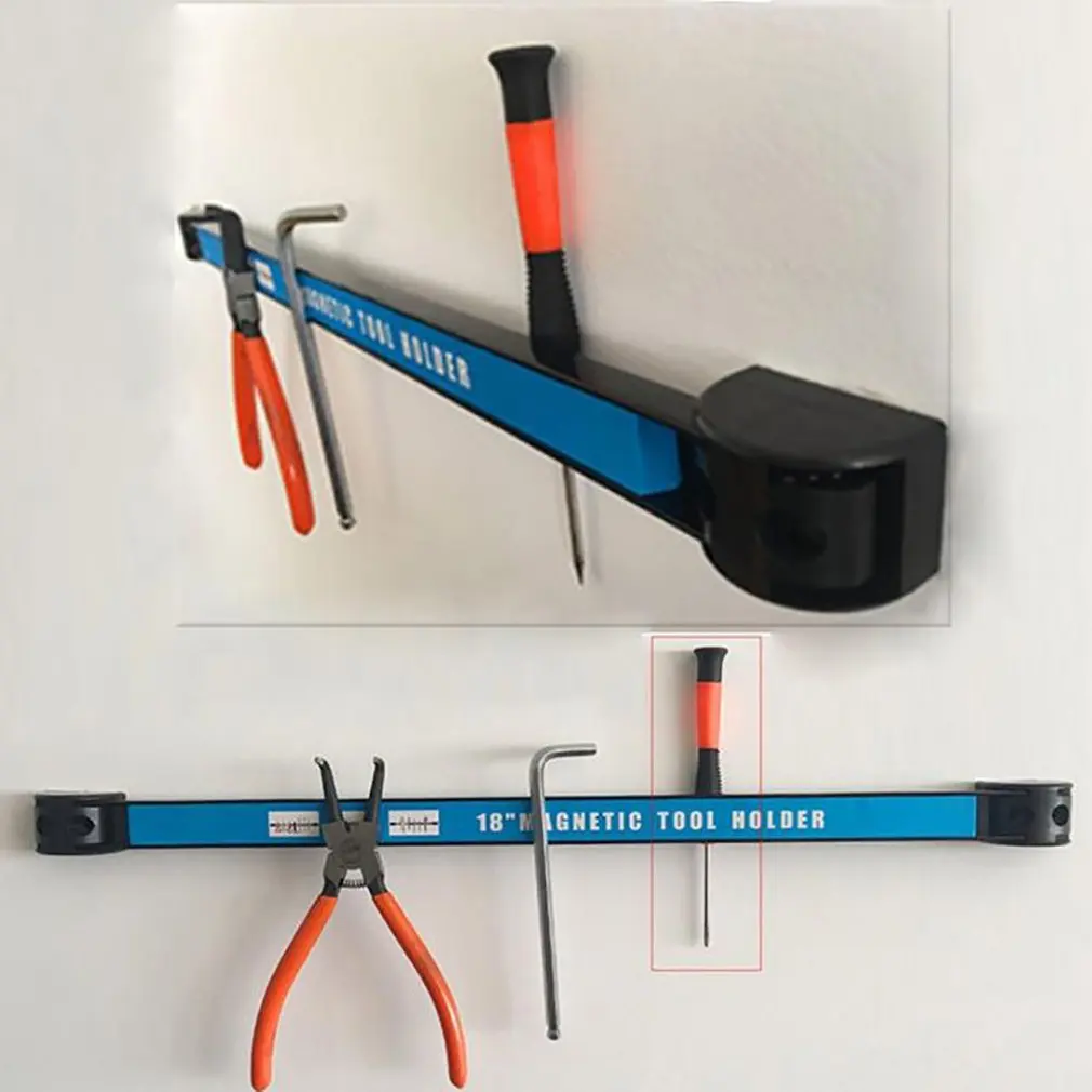 Magnetic Tool Holder Hanging Strip Plastic Connector Magnetic Tool Holder Hardware Storage Magnet Tool Strip