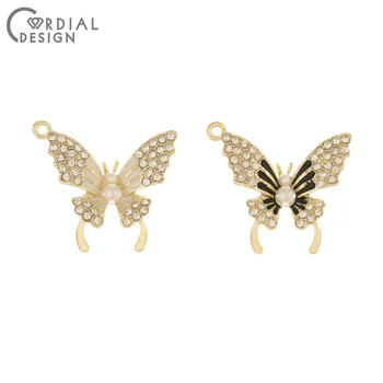 

Cordial Design 50Pcs 22*23MM Jewelry Accessories/DIY Pendant/Paint Effect/Butterfly Shape/Earring Findings/Charms/Hand Made