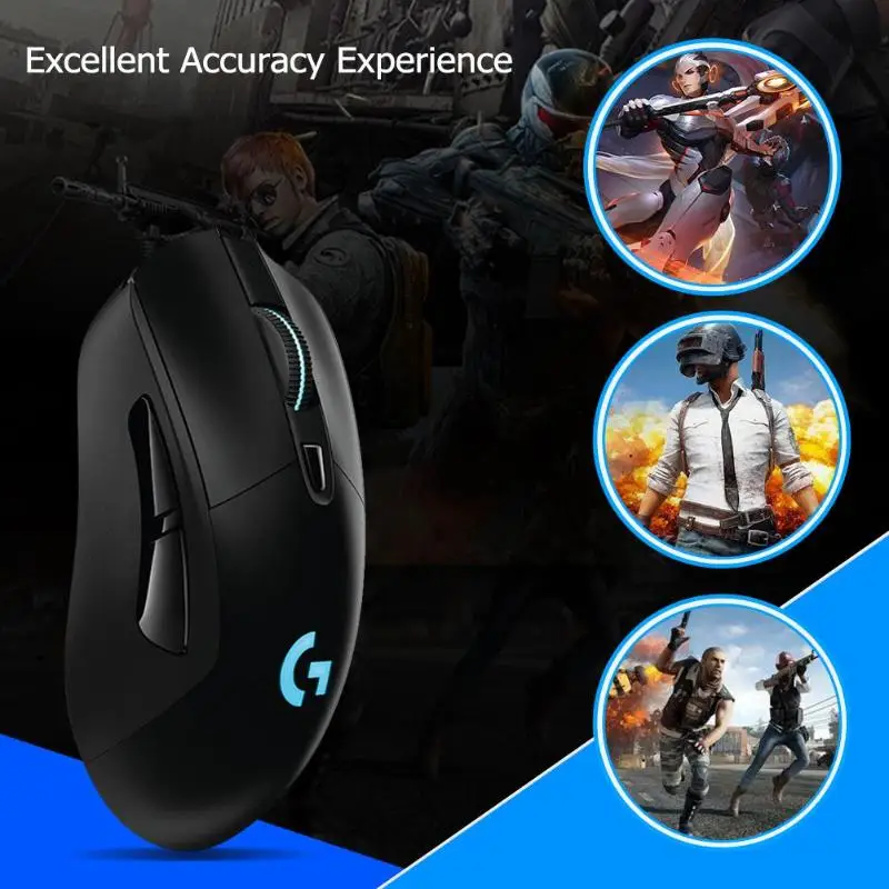 Проводная RGB игровая мышь logitech G403, профессиональная игровая мышь с подсветкой 12000 dpi для компьютера и ноутбука