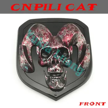 

2013-2018 Ram 1500 2500 3500 4500 Red Bloody Skull RAM Head Grille Emblem Badge