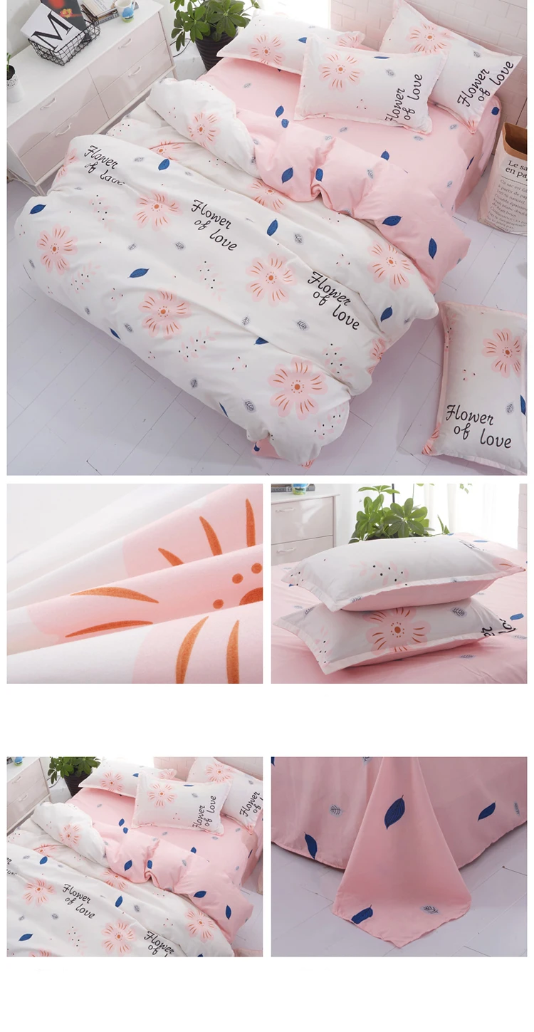 JDDTON комплект с рисунком из мультфильма AB, комплект с боковой кроваткой, цветной, приятный для кожи, пододеяльник, простыня, Набор наволочек, высокое качество, BE056