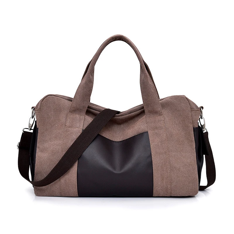 Large Capacity Men Travel Bags Vintage Canvas Women Weekend Traveling Duffle Tote Crossbody Bags Casual Male Trip Shoulder Bags