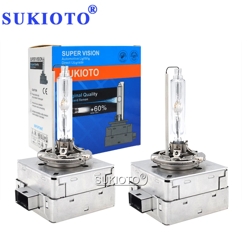 SUKIOTO High Quality Original D3S 6000K HID Xenon Lamp 35W 55W D1S Metal HID Replacement Bulb 4300K 5000K 8000K Car Accessories (2)