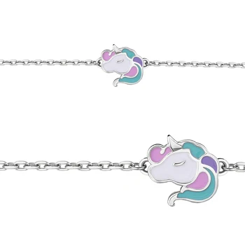 

Children Bracelet aquamarine inserts without enamel, Silver 925